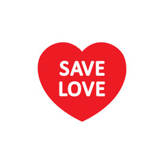 save love flat icon, vector illustration