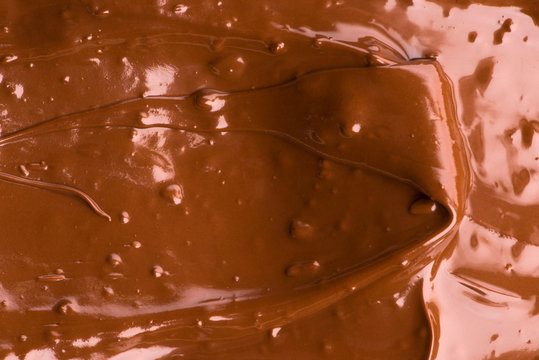 Melted Chocolate Background. Close-up Image