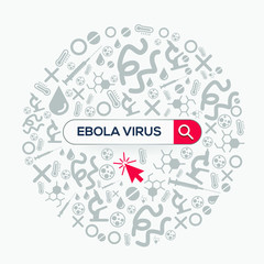 (EBOLA Virus) Word written in search bar,Vector illustration .