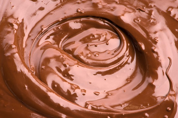 Melted Chocolate Background. Close-up Image