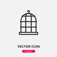 cage icon vector. cage sign symbol