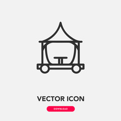 circus wagon icon vector. circus wagon sign symbol