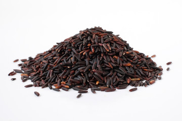 pile of riceberry isolated on white background