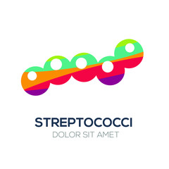 Creative Abstract Colorful Logo ,Vector illustration, streptococcus shape