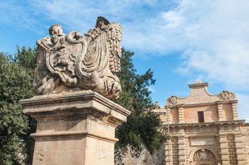 Fototapeta na wymiar Main Gate in Mdina, Malta