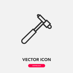 knee hammer icon vector. knee hammer sign symbol