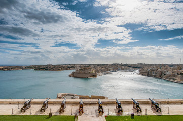 Saluting Battery in Valletta, Malta