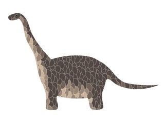 diplodocus. cute dinosaur on a white background. print. children's color poster. sticker, print.