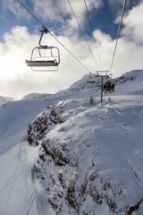 Whistler Ski Resort, British Columbia, Canada. Beautiful View of the snowy Canadian Nature...