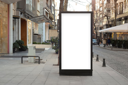 Blank billboard on the street