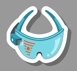 AR glasses icon that symbolizes wearable smart devices technology