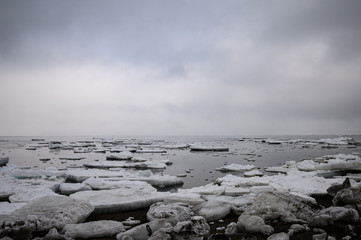 北海道、網走の流氷