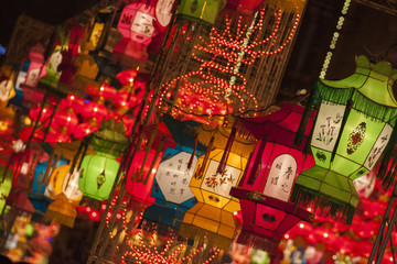 Fototapeta na wymiar lanterns of the chinese new year image