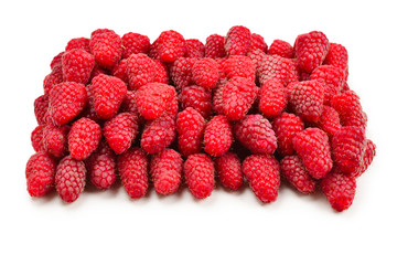 Raspberry as a background, top view.