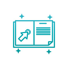 Isolated education book and arrow gradient style icon vector design