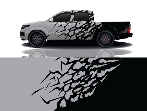 Truck Car Decal Wrap Design Vector