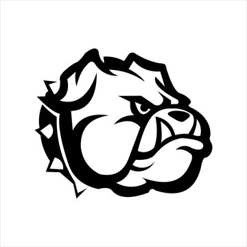 bulldog head vector logo graphic modern abstract