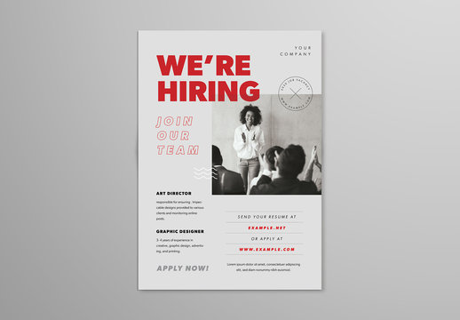 We Are Hiring Flyer Layout