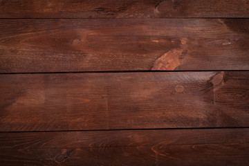 Natural wooden brown table, floor, wall, ceiling. Background.