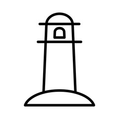 Isolated lighthouse silhouette style icon vector design