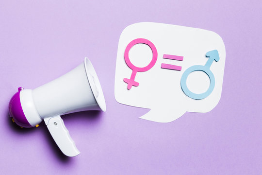Feminine and masculine gender signs equality