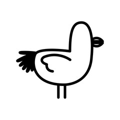 Isolated seagull silhouette style icon vector design