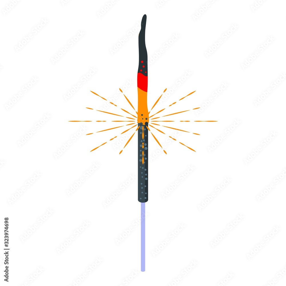 Aufkleber fireworks icon. isometric of fireworks vector icon for web design isolated on white background