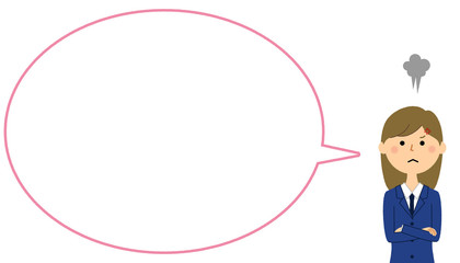 怒る学生　ふきだし