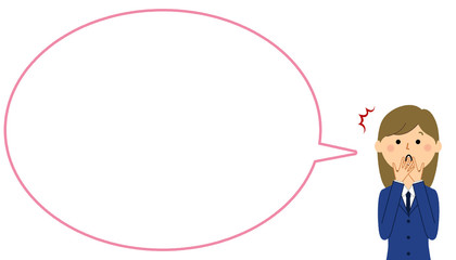驚く学生　ふきだし