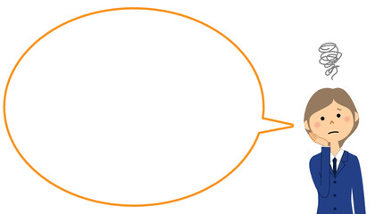 困る学生　ふきだし