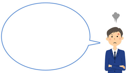 怒る学生　ふきだし