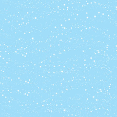 blue winter background with white stars