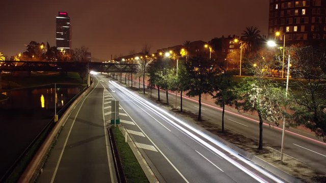 ronda litoral barcelona en timelapse