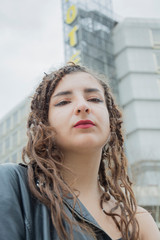 Fototapeta premium portrait girl in city