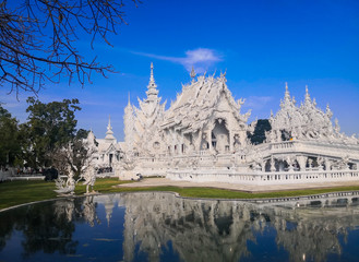 Beautiful White Temple. Chiang Rai, Thailand.