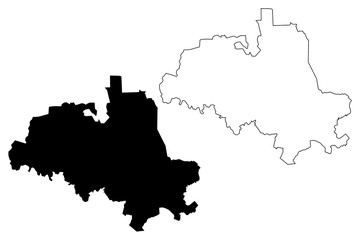 Cibla Municipality (Republic of Latvia, Administrative divisions of Latvia, Municipalities and their territorial units) map vector illustration, scribble sketch Cibla map