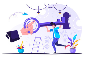 creative concept idea key 