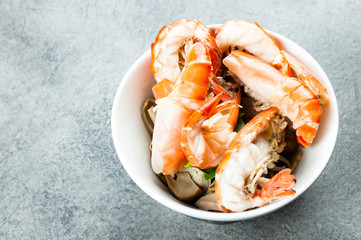 River prawn spicy soup Ingredients Tom Yum Kung