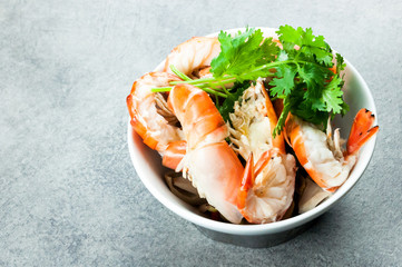 River prawn spicy soup Ingredients Tom Yum Kung