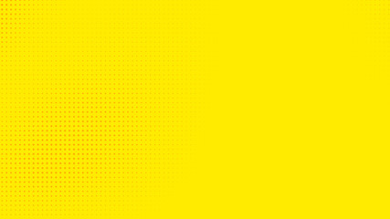 Fototapeta premium Dots halftone yellow orange color pattern gradient texture with technology digital background. Dots pop art comics with summer background.