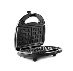 New modern waffle iron isolated on white