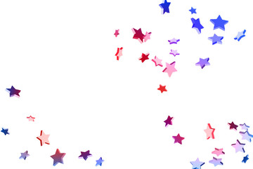 Abstract confetti flying star.