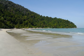 Nationalpark Penang Strand bei Niedrigwasser