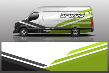 van car decal wrap design vector © Combo Wrap