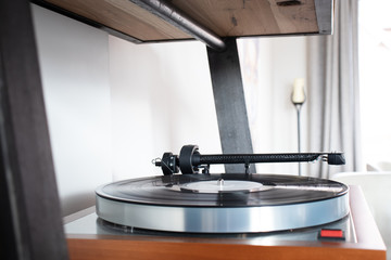 record player in modern house stylish interior