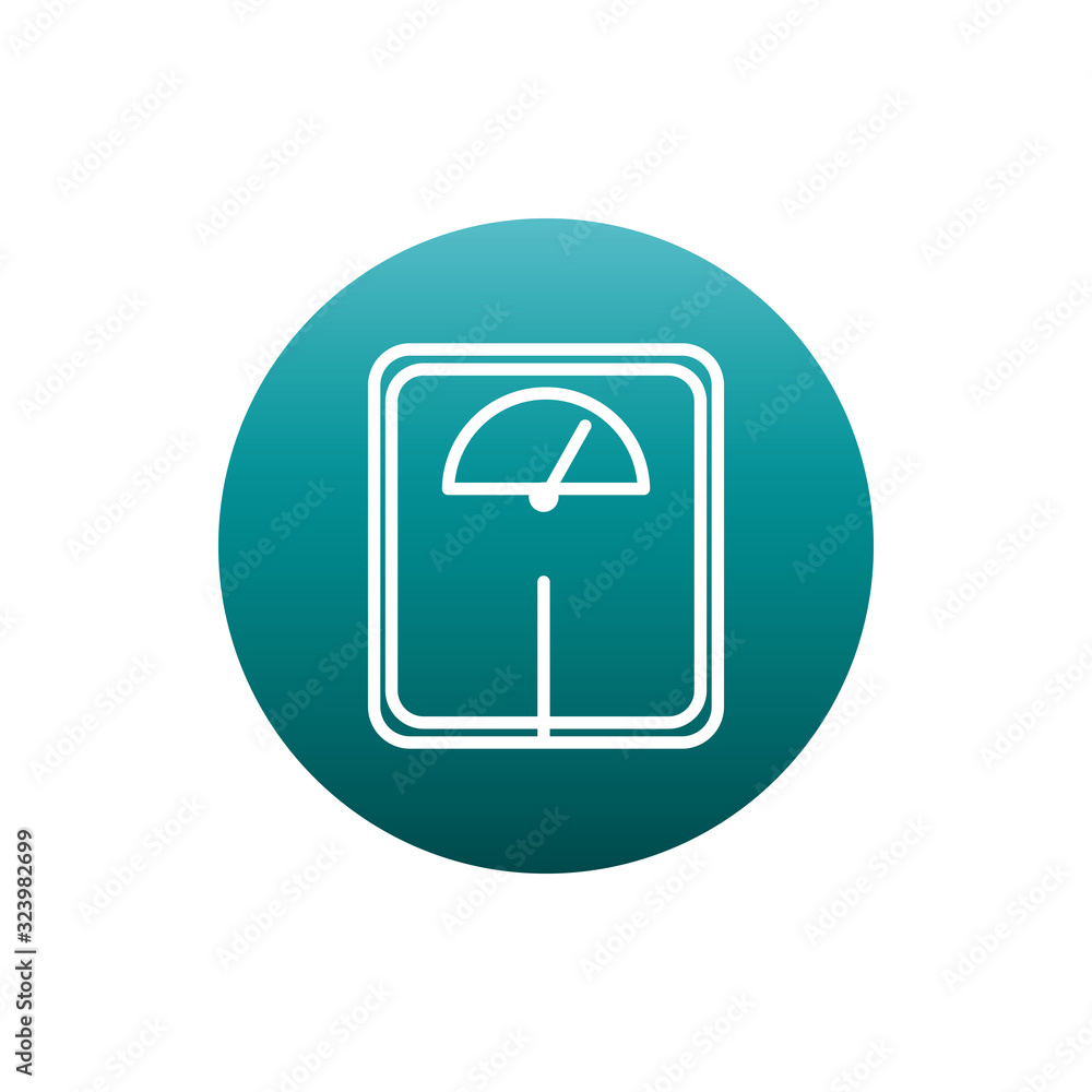 Aufkleber scale block gradient style icon vector design