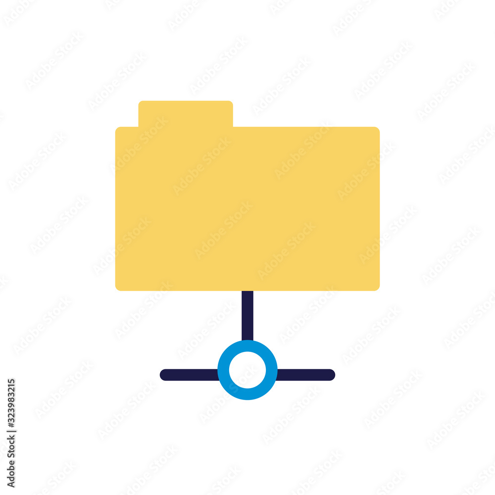 Poster folder file document lineal color style