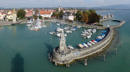 Blick vom Leuchtturm in Lindau