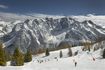 Ski Resort Folgarida - Marilleva in the Val di Sole and Brenta Dolomites, UNESCO World Heritage...