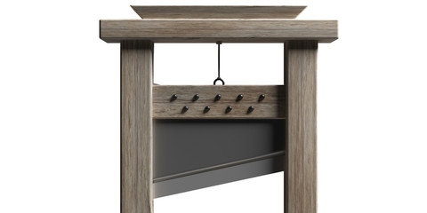 Guillotine isolated against white background. 3d illustration